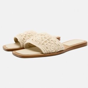 Zara Flat Crochet Sandals
